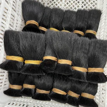 Бразилски непреработени девствени човешка коса remy на едро, без патица, плетене на Пряка Човешка Коса Без Вътък За изграждане на плитка на една кука