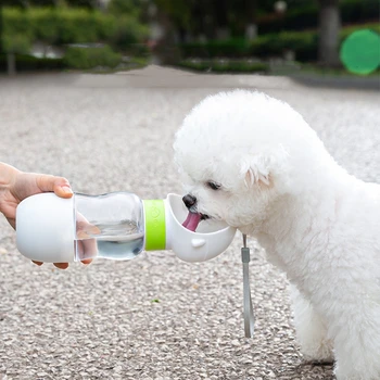 Бутилка за вода за домашни кучета, Преносими Чаша за Хранене и Поене, диспенсер за вода за пътуване с куче и котка