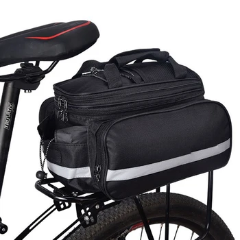 Велосипедна седельная чанта МТБ Bike Rack Bag 27L Голям капацитет Пътна планинска чанта за багаж Велосипедни Чанти с дождевиком
