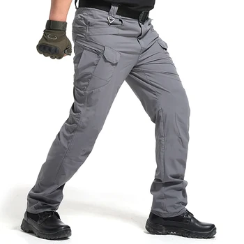 Високо качество на градските тактически панталони-карго, мъжки водоустойчив работни дълги панталони-с карго джобове, свободни панталони с много джобове, S-3XL