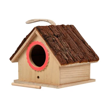 Висококачествено Дървено Птиче гнездо, Дом на Колибри, Кутия за птици, Подвесное украса, творческа монтиране на дървена улично Гнездо, птичи къща