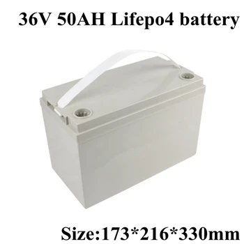 Водоустойчив 36 В 50AH Lifepo4 Батериите с BMS 12 S за 1000 W 1500 W Скутер Велосипед Триколка Слънчев Резервен Източник на Захранване + Зарядно Устройство 5A
