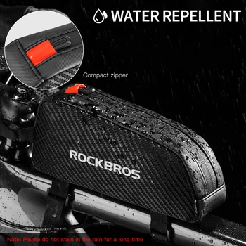 Водоустойчив мотор чанта ROCKBROS, предната рамка, горната тръба, велосипедна чанта с голям капацитет, велосипедна предната чанта за съхранение на пътното планински велосипед