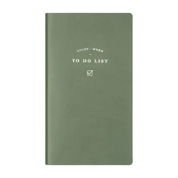 Водоустойчив списък, дневник, малък дневник от изкуствена кожа за работа, лесна самодисциплина, практичен тетрадка със списъка със задачи на 192 страници, подарък