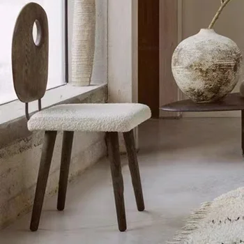 Възглавницата на седалката и Модерни трапезни столове от скандинавския дърво Луксозен минималистичен модерен Дизайн на Стола, Ергономични Мебели Silla Comedor Nordic
