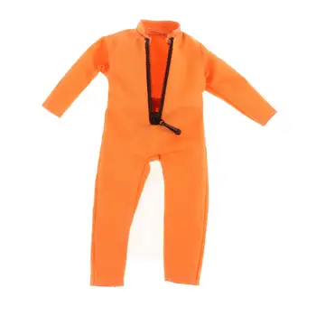 Гащеризон с фигура се облече Костюм оранжево/12-открита стоп-моушън дрехи, Гащеризони от плат за 6-инчов фигурки и Аксесоари за тялото