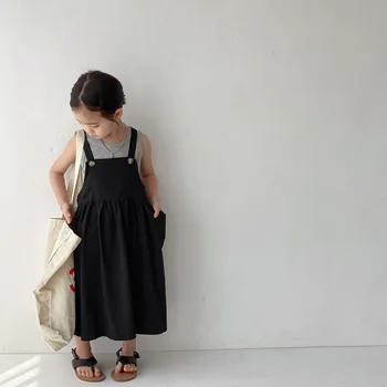 Годишният японски дрехи за малките момичета 2023, памучно рокля с пола на подтяжках за момичета, дълга рокля за родители и деца, детски рокли За момичета