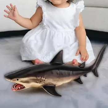 Голяма фигурка на акула, играчка фигурка на морско животно, модел акула за подаръци на децата на рожден Ден