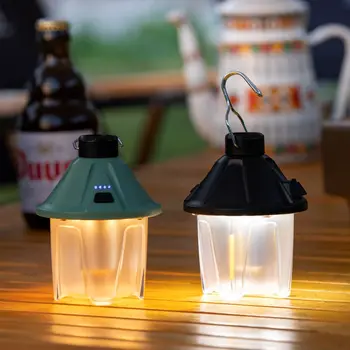 Градинска лампа за къмпинг Type-C, Осветление за бързо зареждане, декоративна лампа за зареждане в палатка, ретро Преносим Фенер за Къмпинг