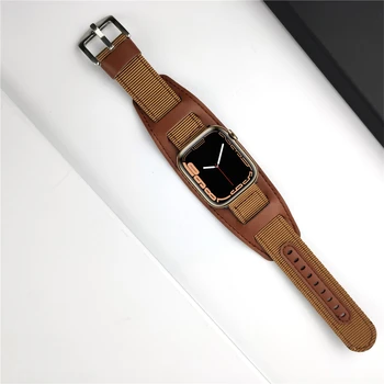Гривна-линк за apple watch ultra band 49 мм 44 мм 45 мм 40 мм 41 мм кожена найлонов ремък за iwatch SE 8 7 6 5 4 3 42 мм, 38 мм и каишка