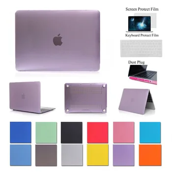 Гума калъф за лаптоп Apple macbook Air Pro Retina 4в1 11 12 13 15+ Защита на екрана + кожа клавиатура + прахоустойчив щекер