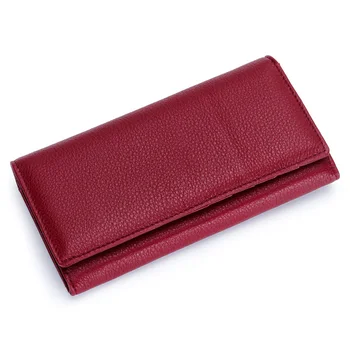 Дамска чанта от естествена кожа, дамски дълъг портфейл, Дамска клатчи, кесия за пари, фирмен дизайн, чанта за мобилен телефон, държач за карти, портфейл