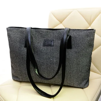 Дамски градинска чанта за лаптоп с цип за ежедневно пазаруване, преносими Ежедневни холщовая чанта-тоут голям капацитет с едно рамо