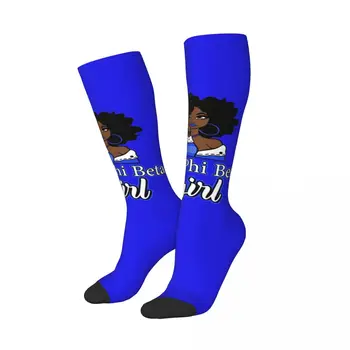 Дамски еластични спортни чорапи Zeta Phi Beta за момичета с елегантен принтом