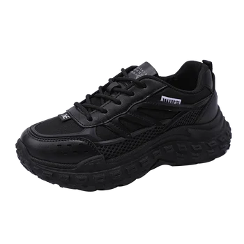 Дамски маратонки и Ежедневни дишаща вулканизированная обувки Дамски обувки на висока платформа дамски обувки дантела Бяла нескользящая обувки