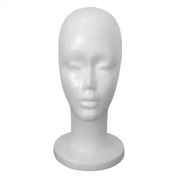 Дамски модел на Главата на манекена от стиропор, Поставка за показване на шапки, Бяло устойчиво Основа
