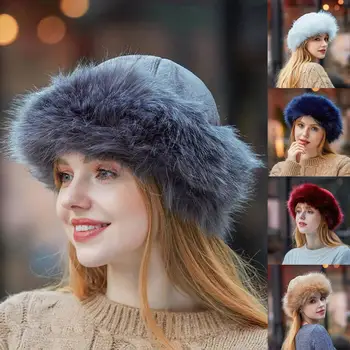 Дамски нова зимна кожа шапка, монголска шапка, монголски мъжки, дамски зимна шапка от изкуствена кожа, замшевая космата шапка, дебела топла шапка, снежна шапка