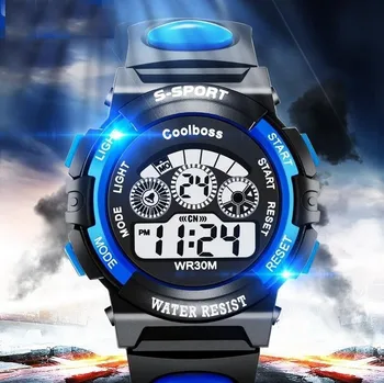 Детски часовник, led електронни часовници, луксозни мъжки аналогови цифрови военни спортни водоустойчив светещи ръчни часовници, часовници-гривни D4