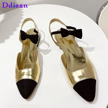 Джапанки-джапанки; Дамски пролетно дамски обувки на нисък ток; Новост 2023 г.; дамски сандали с остри пръсти отвън; джапанки цветни обувки;
