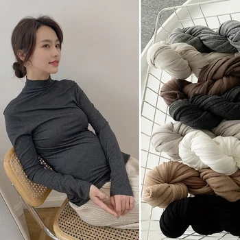 Дрехи за бременни пролет-есен нов дамски топ от материя, модни и ежедневни тениска, модален материал, обикновена върховете