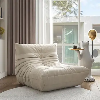 Дълбоко Кресло Скандинавски диван за хола Модерен и Луксозен текстилен единична диван за хола Уютни Индивидуални принадлежности за дома