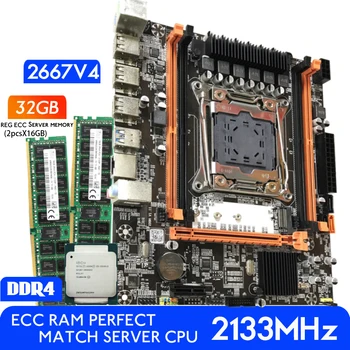 Дънна платка Atermiter DDR4 D4 в комплект с процесор Xeon E5 2667 V4 LGA2011-3 2 бр. X 16 GB = 32 GB 2133 Mhz DDR4 RAM Memory REG ECC