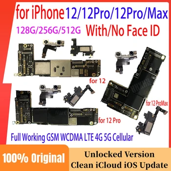 Дънна платка iCloud, отключена оригинални за iPhone 12 Pro Max дънна Платка с логиката на плащане Face ID Без такси за управление на сметката iCloud