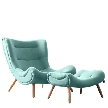 Дървена порести кадифе мебели за почивка в европейския съвременен стил, с подложки за краката, лек маса за хранене, стол за дневна за 100% съвършенство