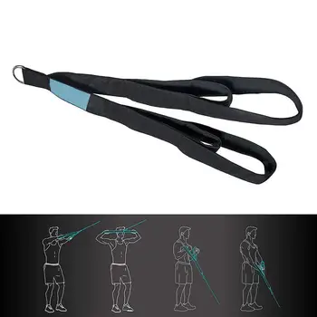 Еластичната практически лента за стягане с висока еластичност, Лека въже за стягане, D-образен пръстен от дебела стомана, аксесоар за практикуване на йога