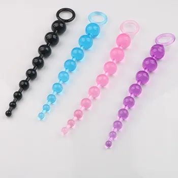 Желейные анални топчета, вагинална запушалка за Оргазъм от аналния пръстен, анален стимулатор, анални топчета, секс-играчки За възрастни, мъже, Жени, гей