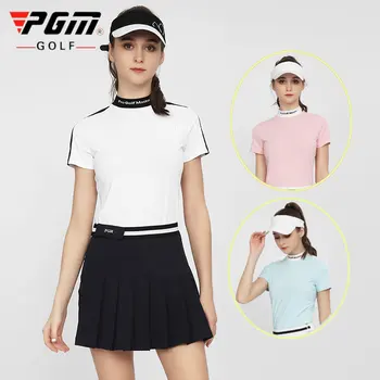 Женска тениска за голф с къс ръкав, женски бързо съхнещи летни блузи за голф, дишаща охлаждащ спортен трикотаж, спортни облекла в стил мозайка