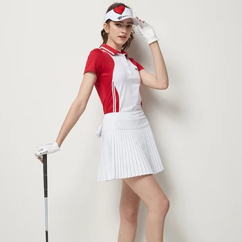 Женска тениска за голф с къс ръкав, дишаща быстросохнущий костюм
