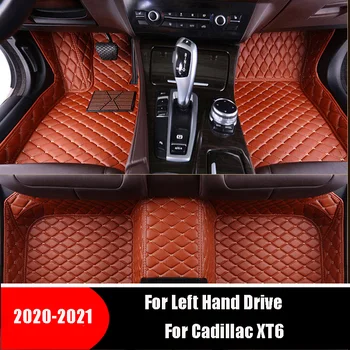 За Cadillac XT6 2020 2021 (6 места) Автомобилни Постелки За пода, Аксесоари За Авто Интериор, Колата Подови Настилки по Поръчка, Педали, Постелки за