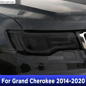 За Grand Cherokee 2014-2020, външна фаровете на колата, защита от надраскване, предната лампа, цвят, защитно фолио от TPU, аксесоари за ремонт, стикер
