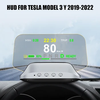 За Tesla, модел 3 Y 2019-2022 T3 Огледален проектор цифрови сигнални Скоростомер об/мин HUD авто централен дисплей