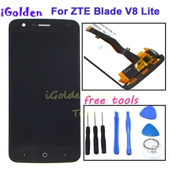 За ZTE Blade V8 Lite LCD дисплей + Панел сензорен екран Цифрови Резервни Части и възли за zte v8 lite 5,0 инча способност при 1280x720 P В наличност