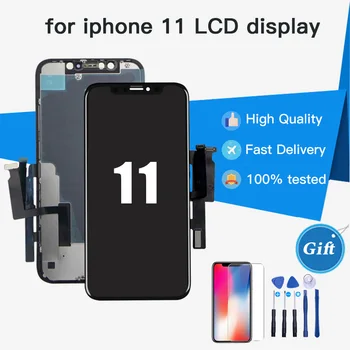 За iPhone 11 LCD дисплей С 3D touch Screen Digitizer В Събирането на Замяна За iPhone11 Retina LCD OEM Incell Screen ORIGINAL