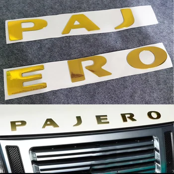 За кола с емблема на Pajero, автоаксесоари, преден капак, хром, сребро, злато, черен, букви ABS, значка, Лого, Шильдик