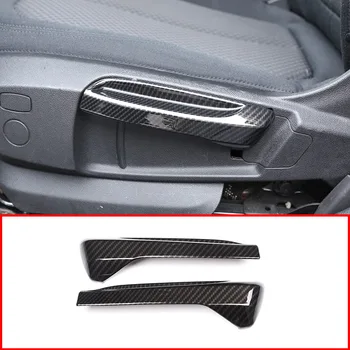 Завърши рамка бутони за регулиране на вътрешното седалка от ABS-пластмаса, в стил карбон за BMW 1 2 Серия Tourer 218i 220i 228i 2015-2017 Автомобилен стайлинг
