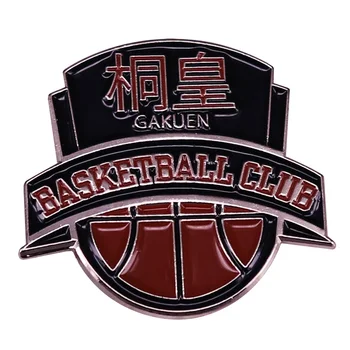 Значка с логото на баскетболен клуб Tong Huang Gakuen, брошка в стил баскетбол от японската манга Kuroko's
