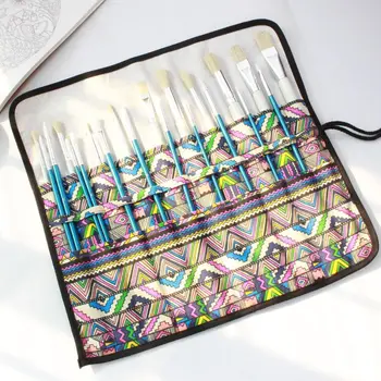 Изобразително изкуство, Пореста Водоустойчива душ завеса за съхранение на химикалки, четка за гваш, Масло от завеса, чанта за писалки, чанта за ръце, душ завеса за писалки
