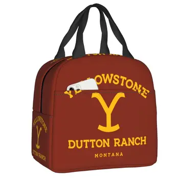 Изработена по поръчка чанта за обяд Yellowstone Дътън Ranch За мъже и Жени, охладител за филми, Топло изолирани кутия за обяд за детски училище