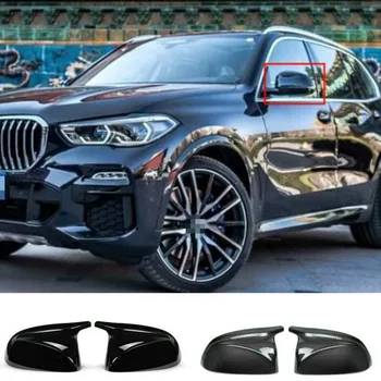 Капаци за Огледалата за обратно виждане, изработени от Въглеродни Влакна/ABS За BMW X3 G01 iX3 X4 G02 X5 G05 X6 G06 X7 G07 G08 2018-2023 M Style ABS Черно гланц