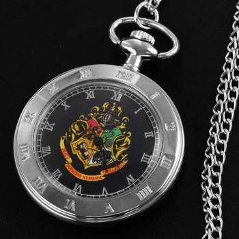 Класическа икона на Училището по магия, кварцов джобни часовници, сребърни римски цифри, веригата-ключодържател, мъжки часовници, дамски, детски, най-добрият подарък