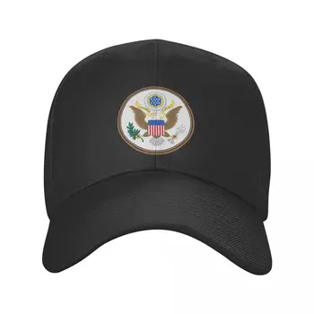 Класически унисекс, големия печат на Съединените Щати, американския флаг, шапка шофьор на камион, регулируем бейзболна шапка за възрастни, дамски мъжки защита От Слънцето