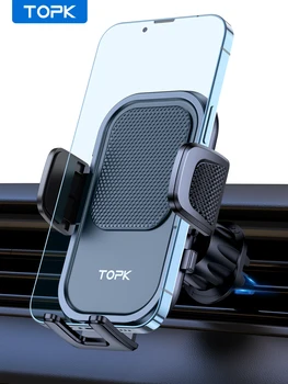 Кола номер TOPK за кола с плетене на една кука, отдушник, планина за мобилен телефон, ротация на 360 °, Универсално закрепване за мобилен телефон за смартфон