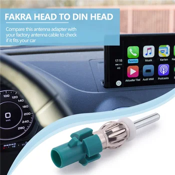 Кола стерео антена адаптер с конектор FM AM радио-конвертор Fakra в DIN антена щекер за автомобилен приемник