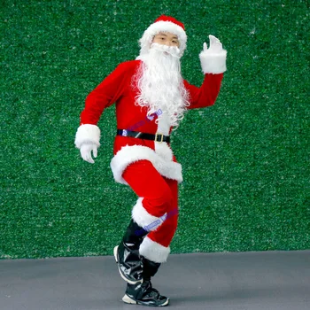 Коледен костюм на Дядо Коледа Брадата, Много мъже, cosplay, облекло на Дядо Коледа, костюмиран В Рождественском мъжки костюм, костюм За възрастни