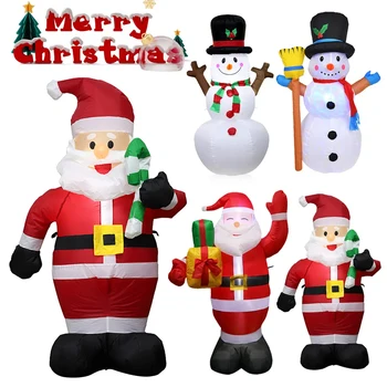 Коледни надуваеми играчки, светещи декорации за двор на Дядо Коледа, украса за парти на открито, подаръци за деца и възрастни