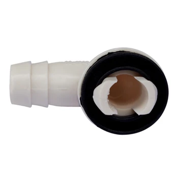 Конектор за тоалетна маркуч, коляно 15 мм/0,59 инча с гумен пръстен Без течове Лесно се инсталира за външния блок на климатика